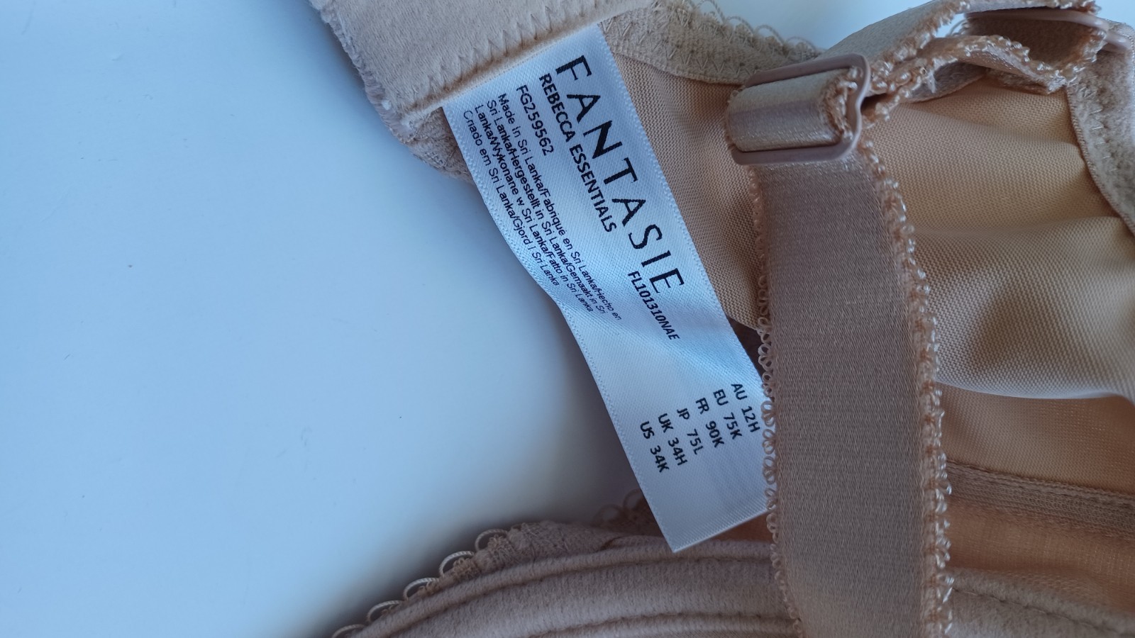 Fantasie Rebecca Essentials Underwired Spacer Bra, Beige Size 34H