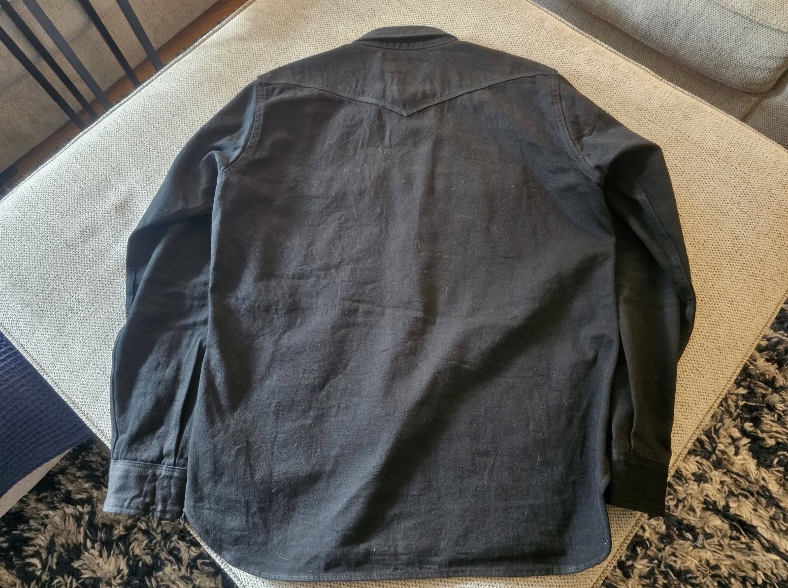 Iron Heart IHSH-218 12oz Black Selvedge Denim Western Shirt XXXL Johnny Cash 3