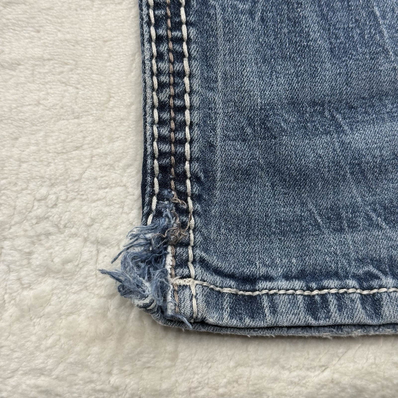 Rock Revival Mens Blue Medium Wash Crete Straight Leg Denim Jeans Size 32