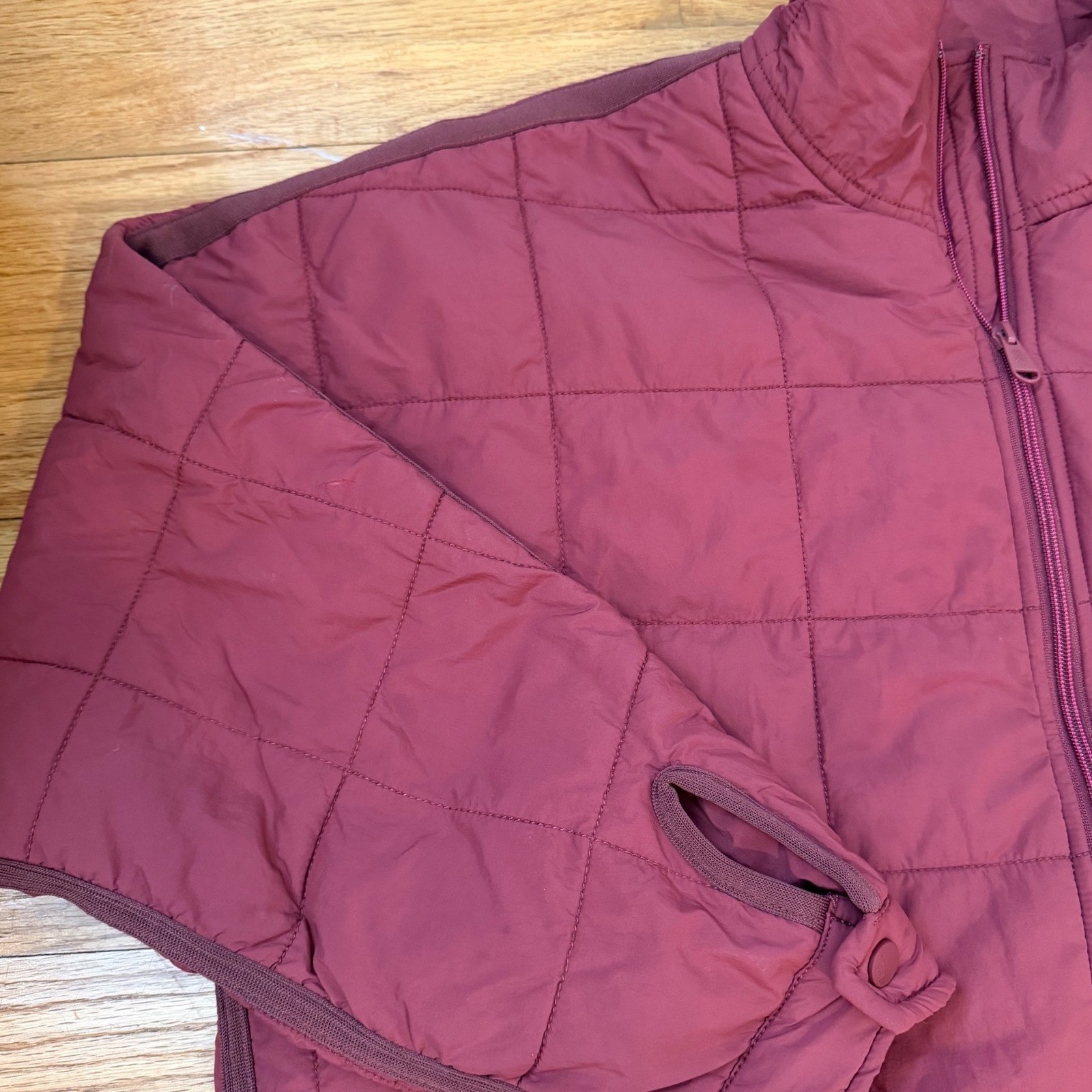 Free People Movement Pippa Packable Puffer Jacket Burgundy Wine Quilted Medium