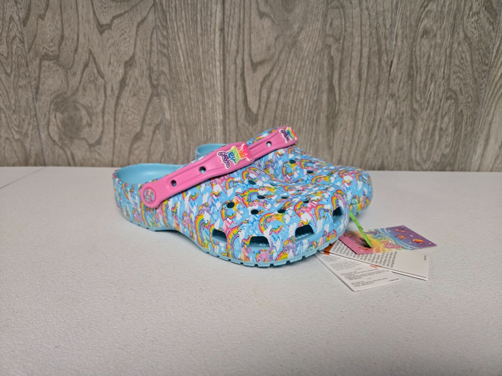 Lisa Frank Crocs Junior Youth Rainbow Unicorn Size Junior J6 – 9.5″ Blue Purple