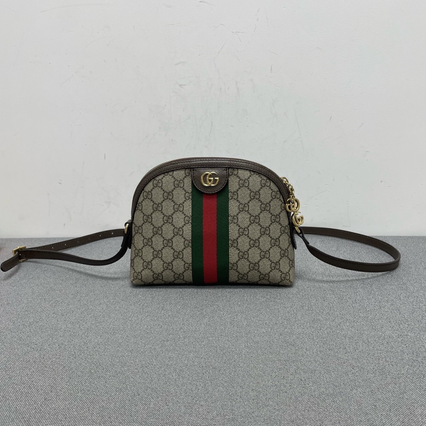 Gucci Pre-Owned Authentic Ophidia Collection Crossbody Bag Beige Shell