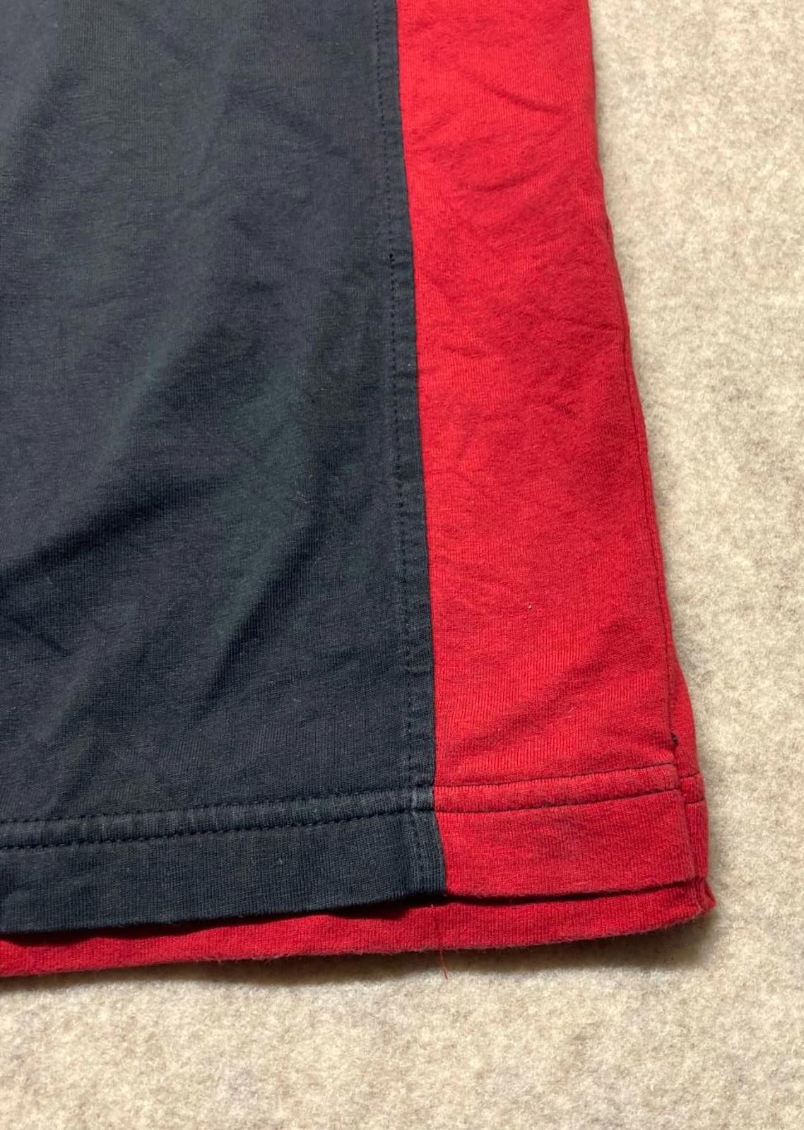 Billiards Polo Shirt with Red and Black Colorblock Design, Size XL