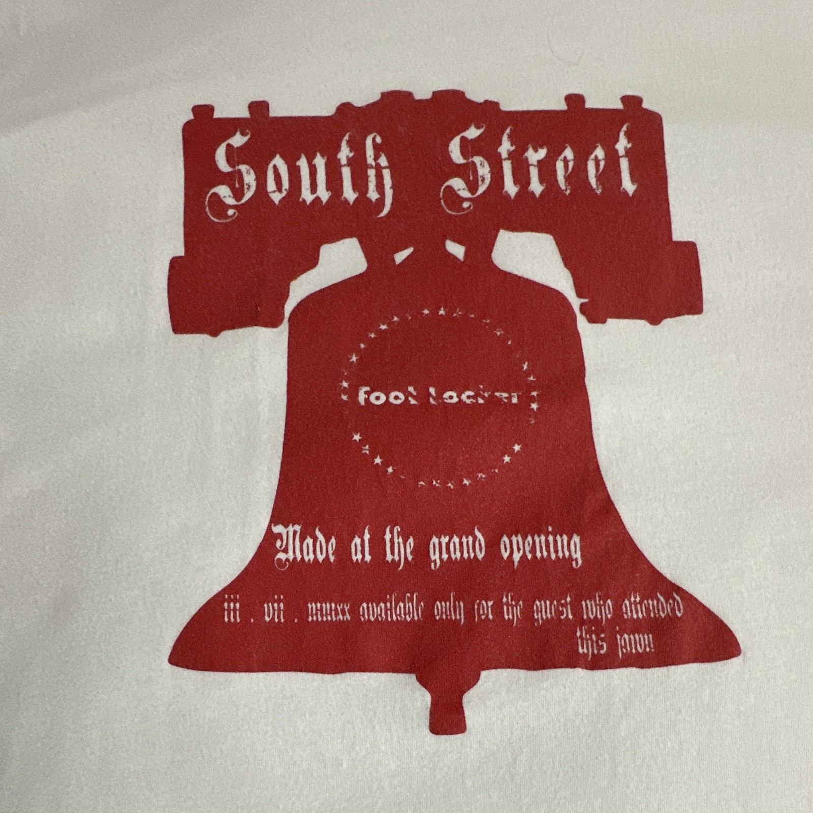 Next Level Apparel South Street Liberty Bell Graphic T-Shirt Men’s XL White Red
