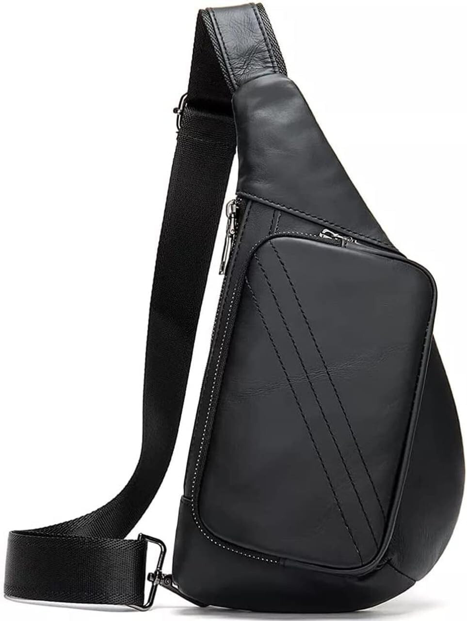Garrison Grip 3 Pocket Leather Crossbody CCW Sling Bag with Combo Lock