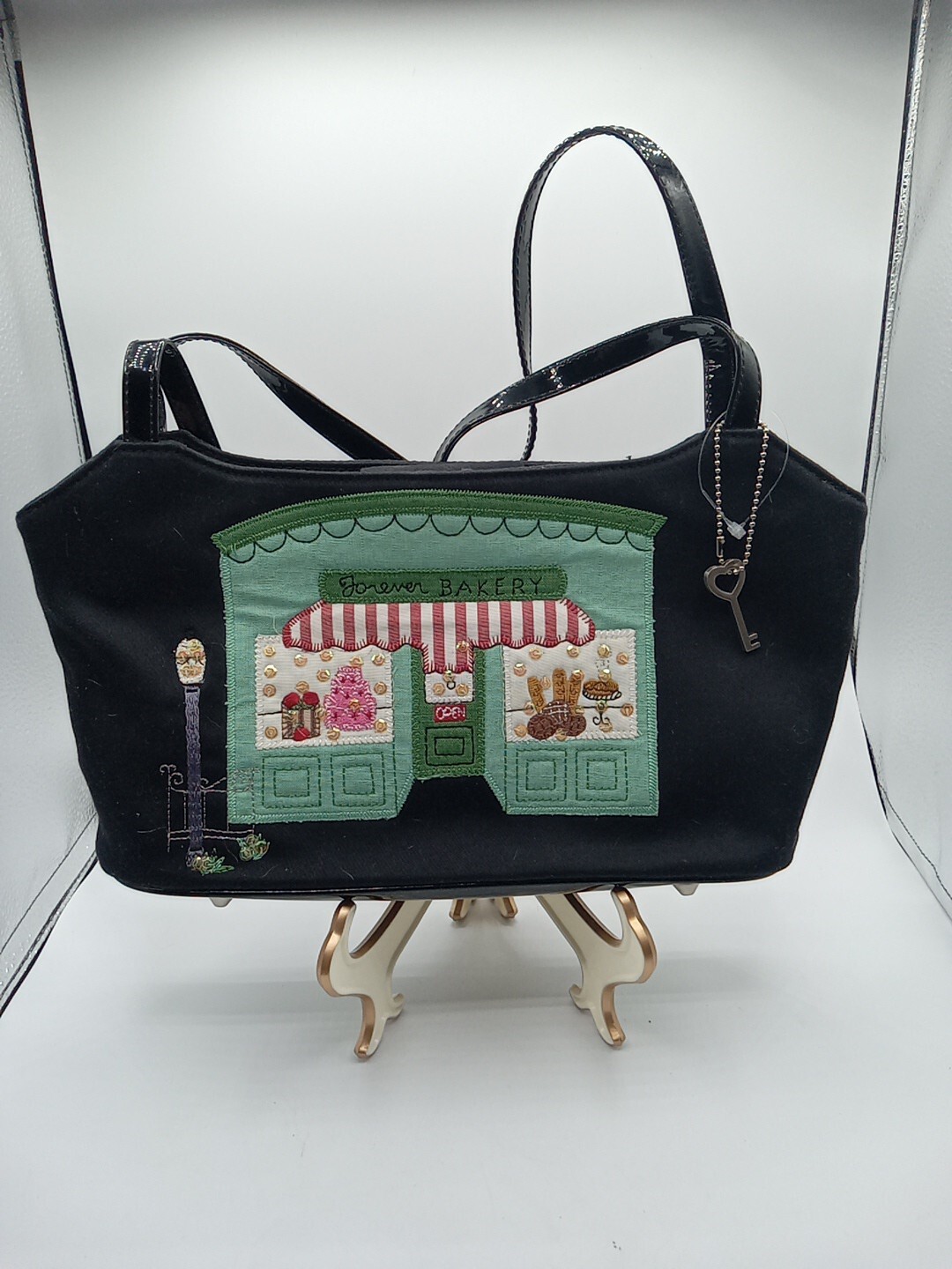 Forever by Fossil Bakery Bag, 10”x7”x3” Embroidered Rhinestone.