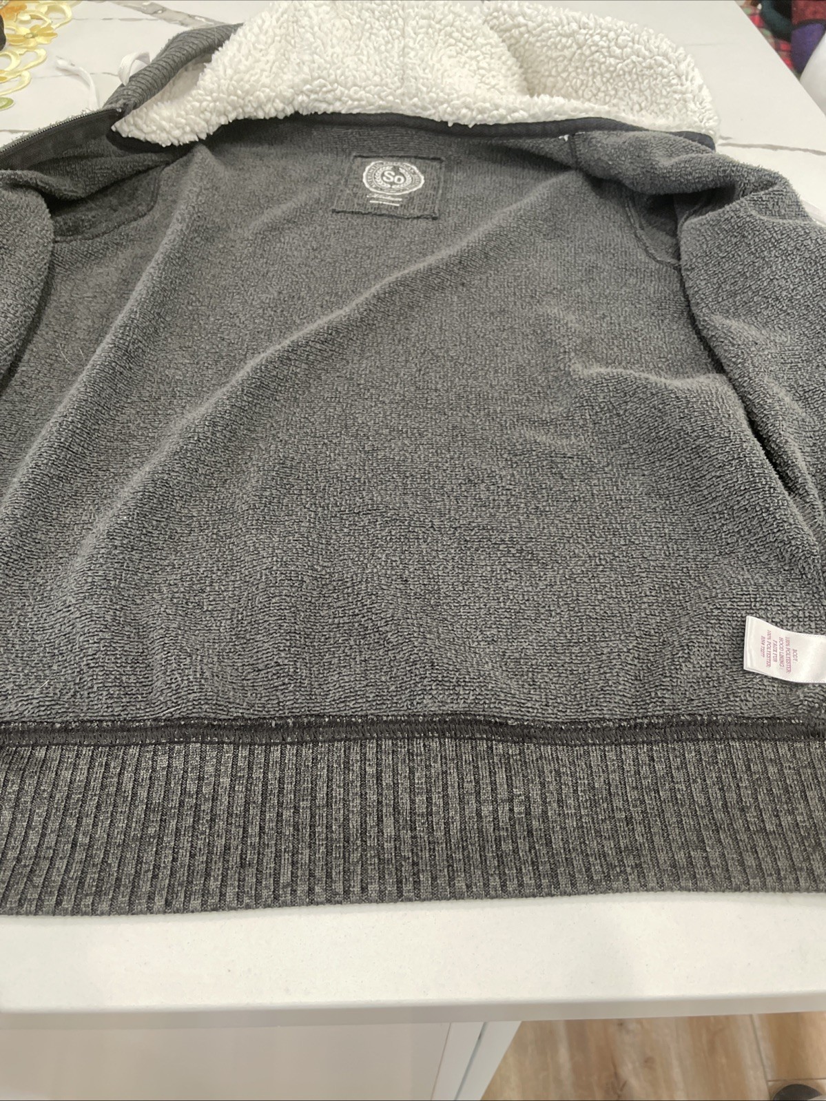 Authentic American Heritage So Medium Gray Zip Up Jacket With Hood & Pockets