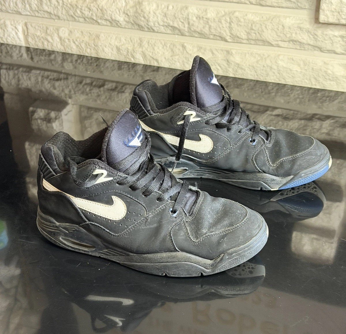 RARE: Nike Flight Air Bound Black White Swoosh 307391-012 – 10.5US No Box (2003)