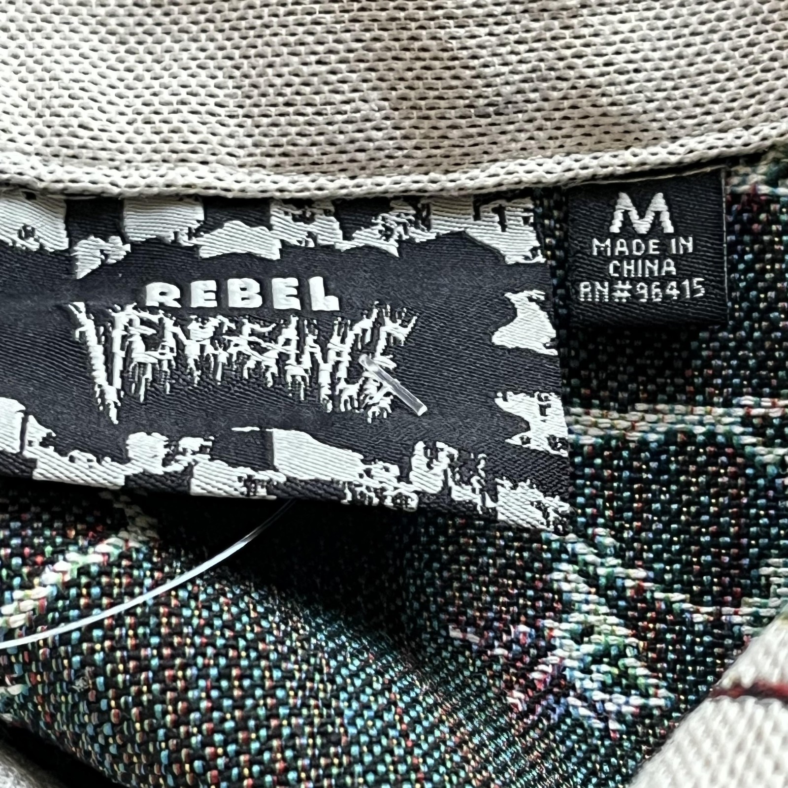 Rebel Vengeance Jacket Mens Medium Multicolor Landscape Tapestry Bomber Scenic