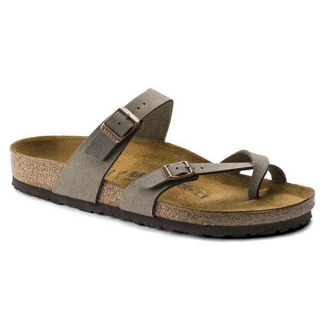 Birkenstock Women’s 071071 Mayari Birko-Flor Nubuck Stone EU 37