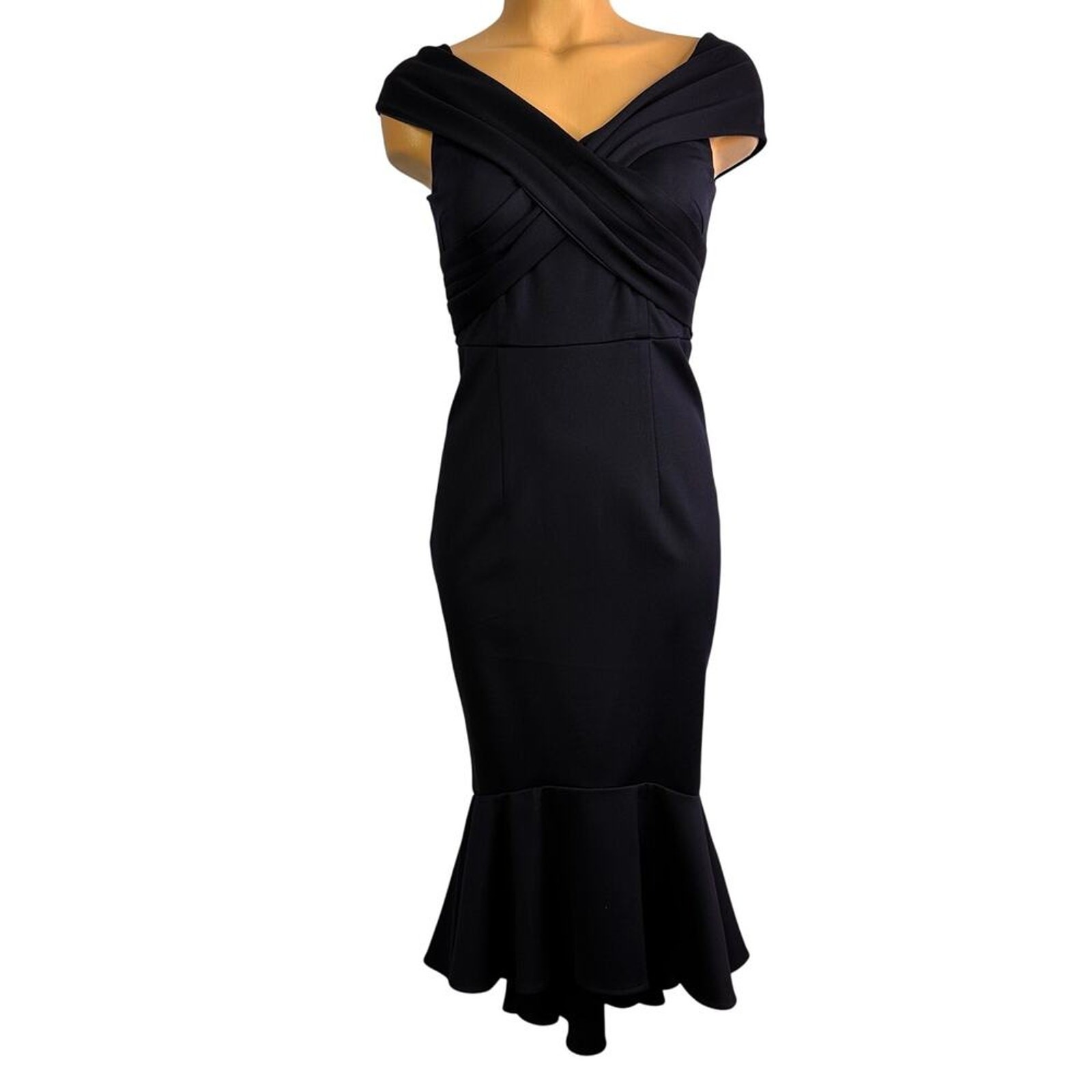 Two sisters Boutique Brienne navy Mermaid Off-Shoulder