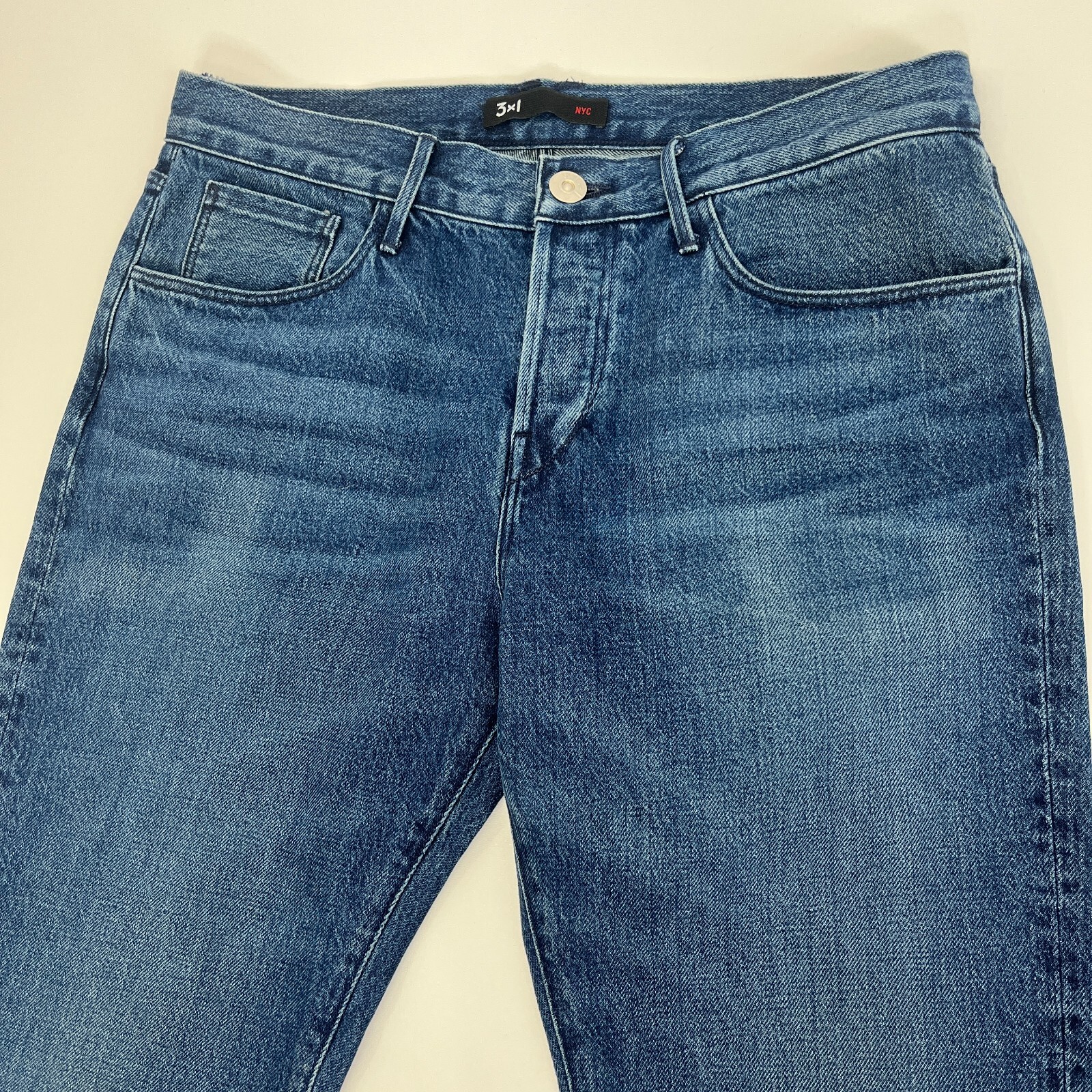 3×1 NYC Original Fringe Hem Lima Straight Denim Crop Selvedge Jeans 29 USA