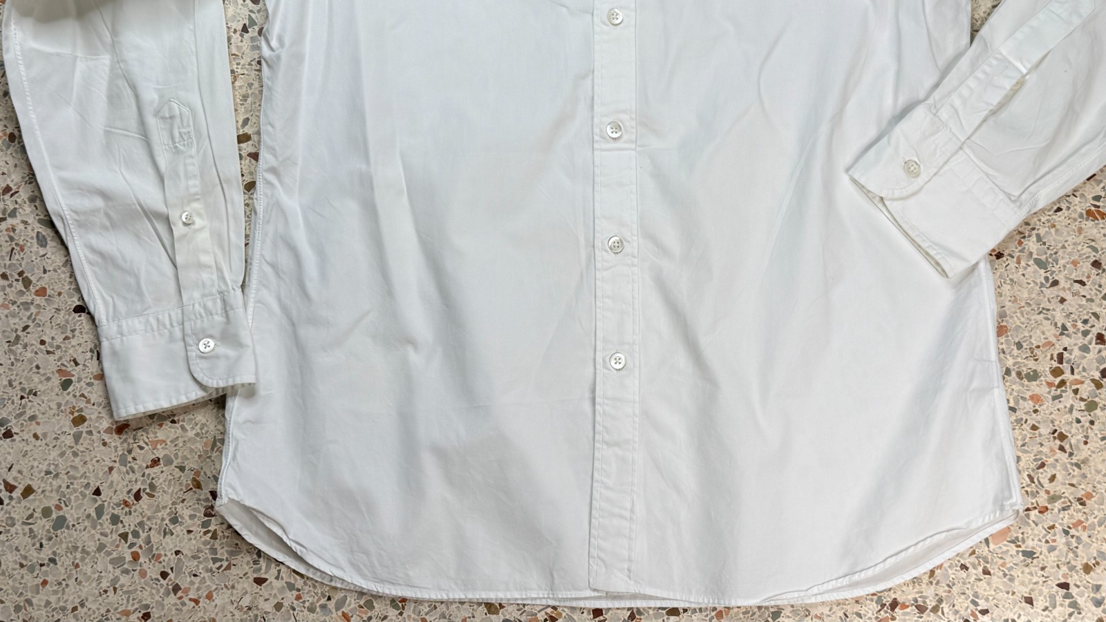 Hamilton 1883 Shirt Co. Men’s Collarless Button Up Long Sleeve Shirt Size 16