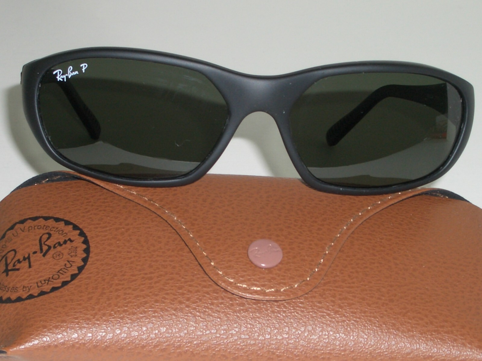 RAY BAN RB2016 W2578 MATTE BLACK GLASS POLARIZED DADDY- O WRAPs SUNGLASSES SUPER