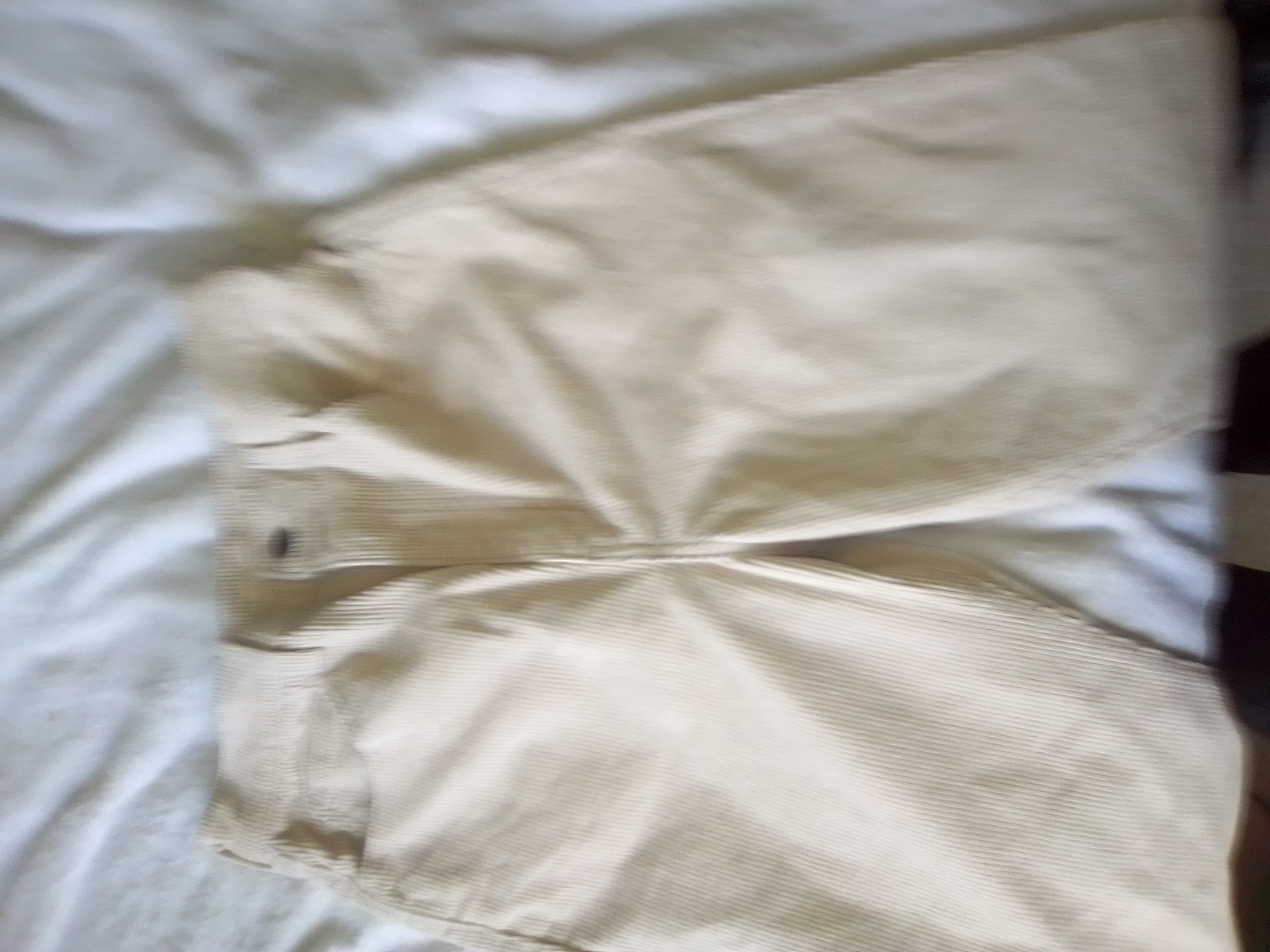 Levi Strauss & Co Men’s White Corduroy Slim Fit Jeans 5-Pocket Button Zip
