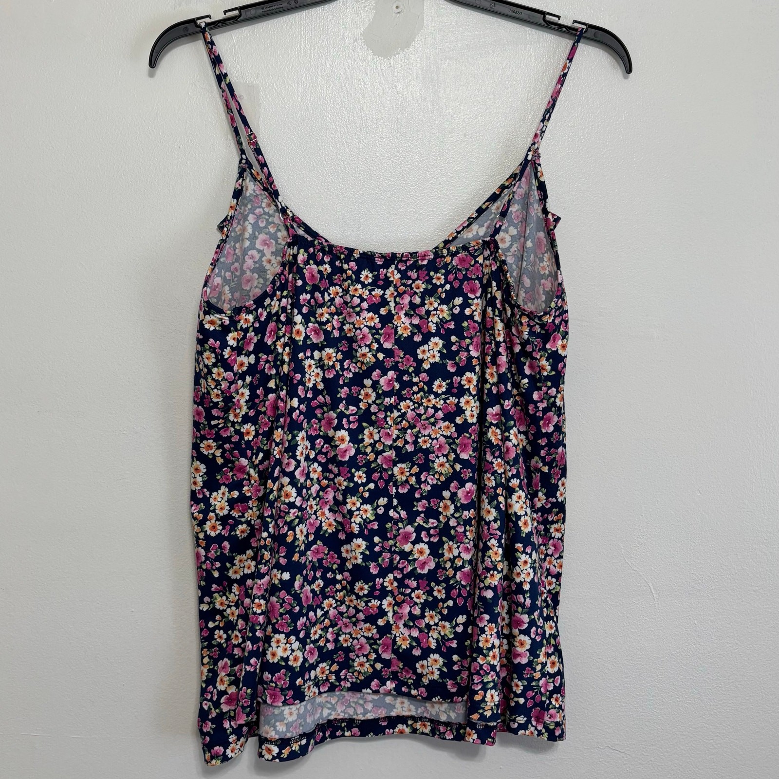 White Birch Navy Blue and Floral Tank Top Size XL