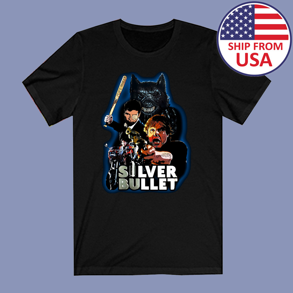 Stephen King’s Silver Bullet Men’s Black T-Shirt Size S to 3XL