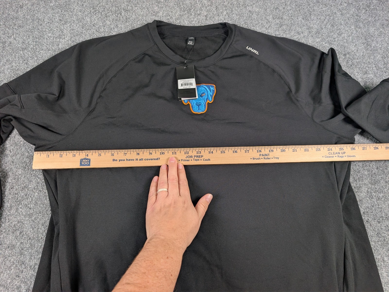 UNRL Crossover Crewneck Mens 2XL Black Performance Pullover w/Logo NWT