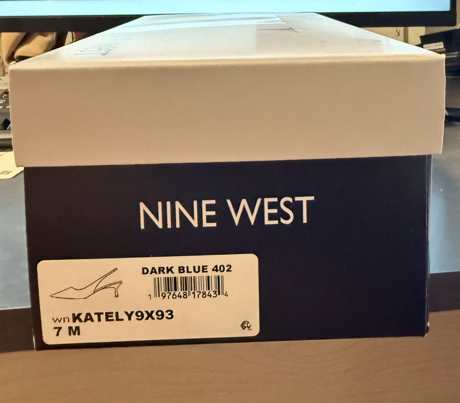 Nine West Kately Size 7 Navy Blue Brand New In Original Box – Never Been Worn