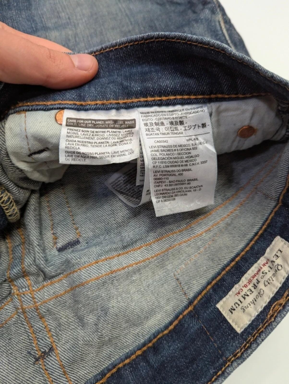 Levi’s 519 Premium Vintage Jeans W31 L28 Dark Blue Denim Made In Egypt