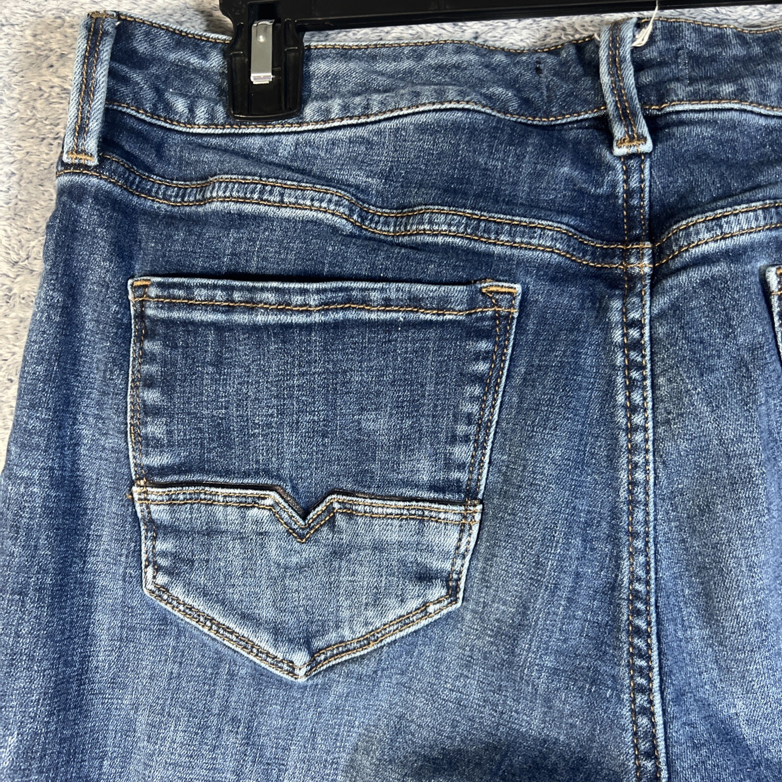 Buffalo David Bitton Hope Women’s Mid Rise Skinny Stretch Raw Hem Jeans Size 32
