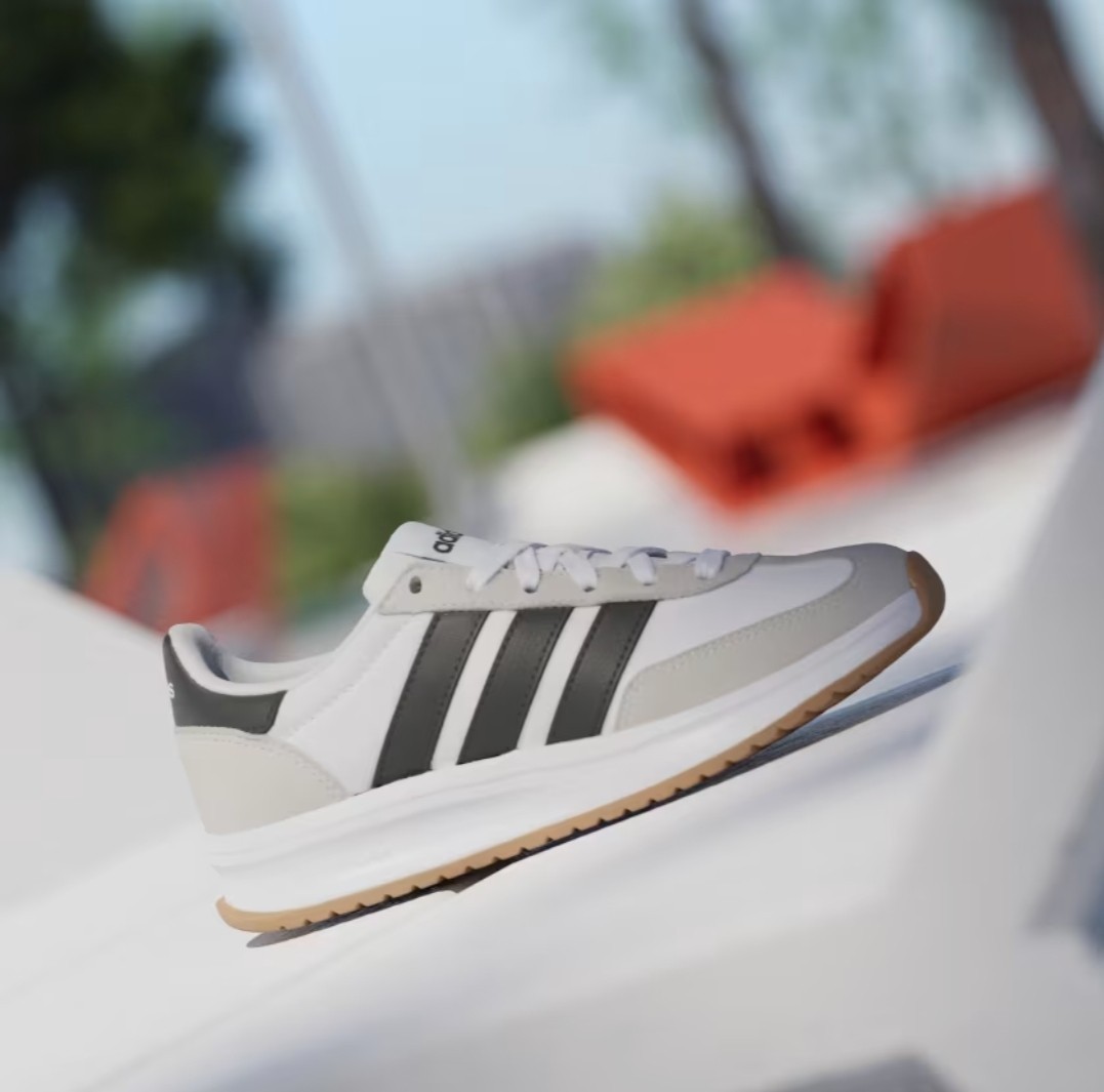 Adidas Run 70s 2.0 J White Black Youth Size 6 Fits Womens 7.5 Sneaker JI2266 New