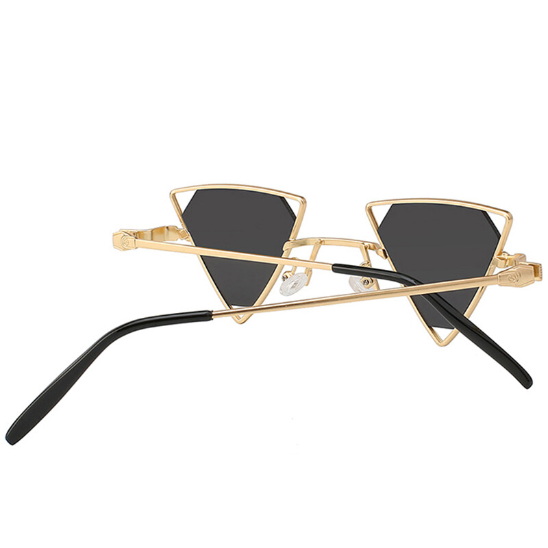 Retro Triangle Sunglasses Trendy Hippie Metal Glasses Party Street Shot Shades
