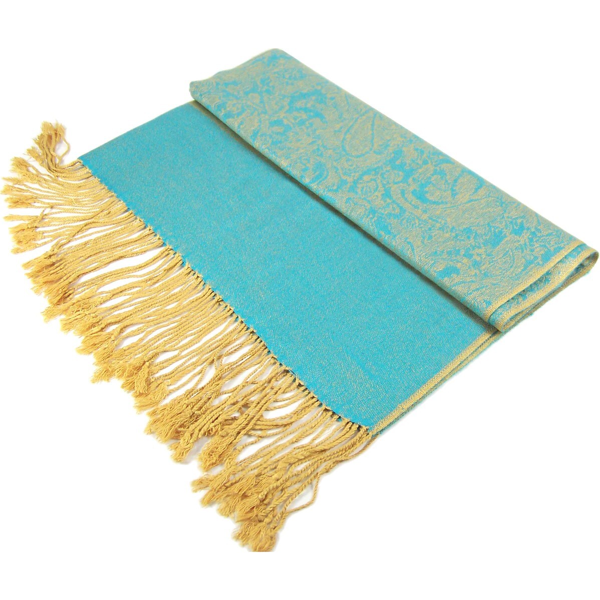 Womens Pashmina Wool Feel Silky Classic Paisley Wedding Shawl Scarf Stole Wrap