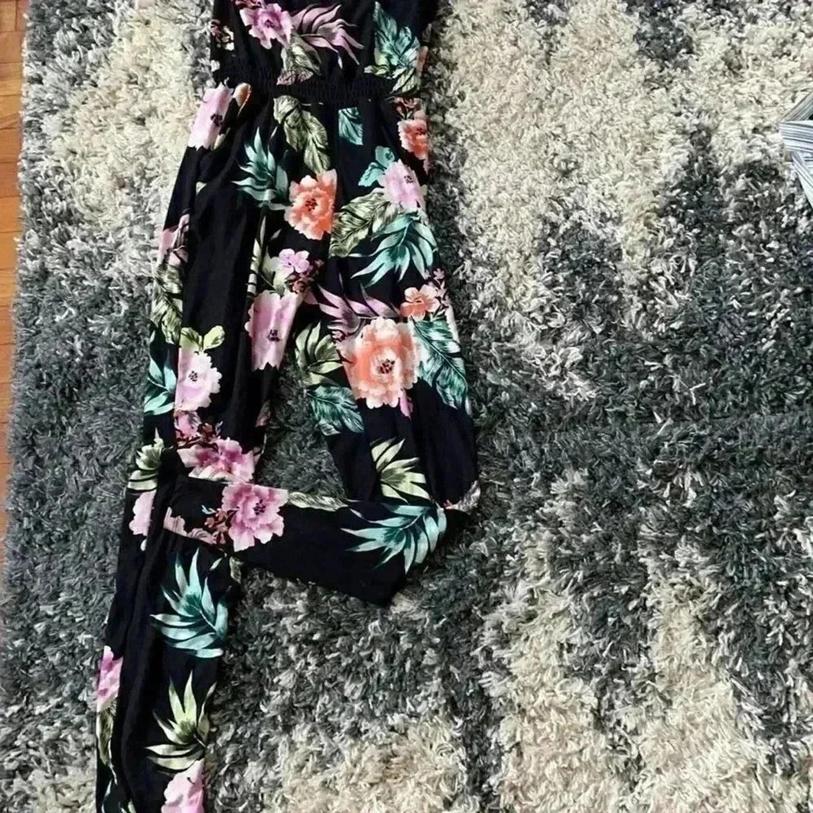 Bobbie Brooks strapless soft jersey jumpsuit small