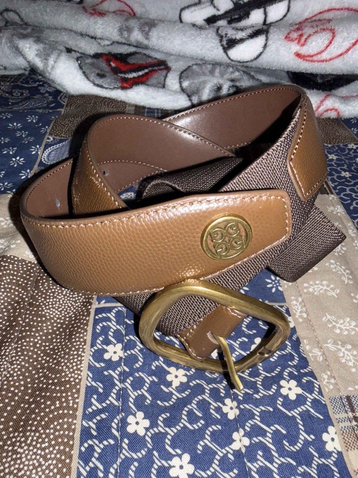 G/fore Circle G’s Webbed Belt – Brown