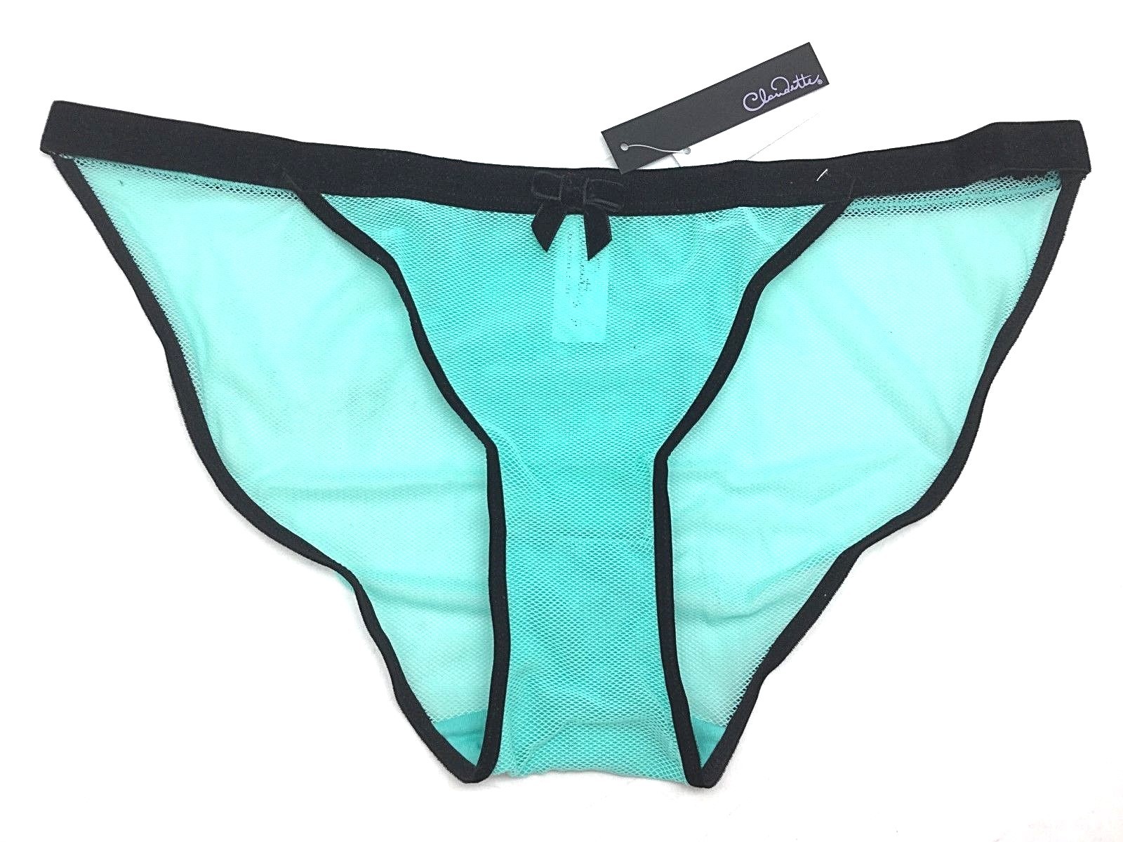 Love Claudette Fishnet Tanga Bikini Panty Sexy Lingerie Underwear Aqua Blue