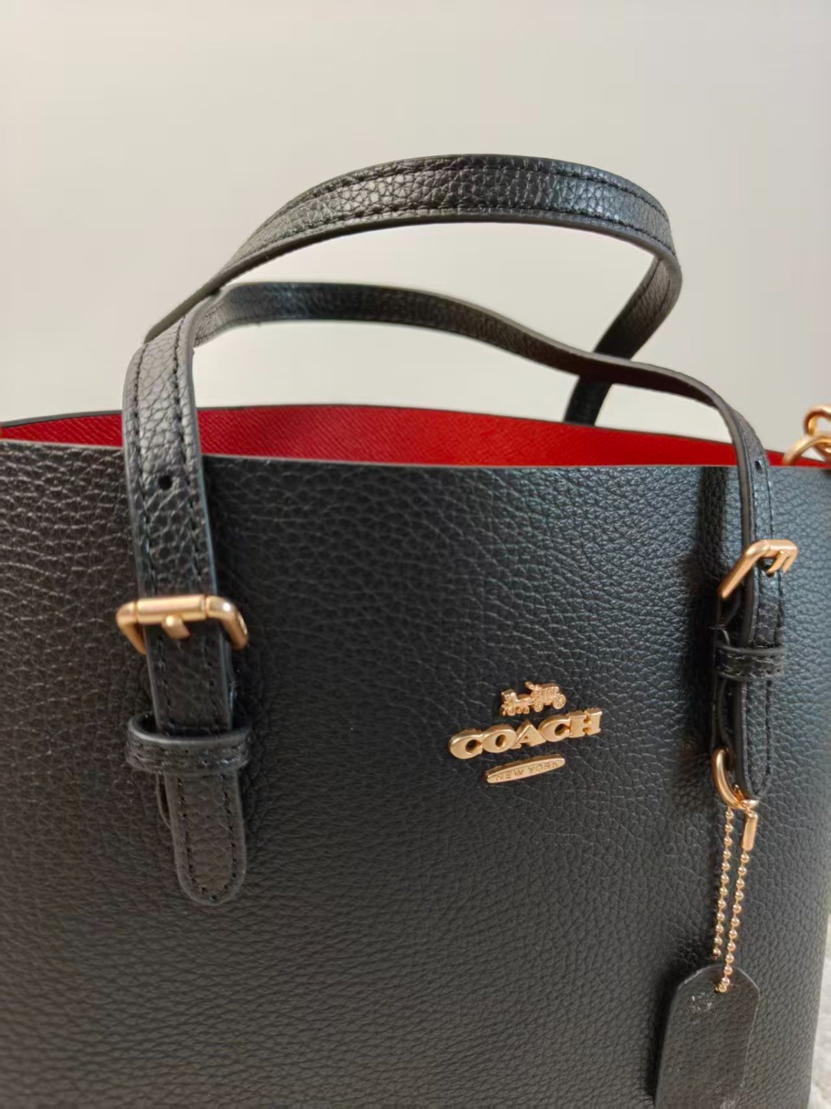 Coach C4084 Mollie Tote 25 Black 2Way Shoulder Handbag Outlet Japan