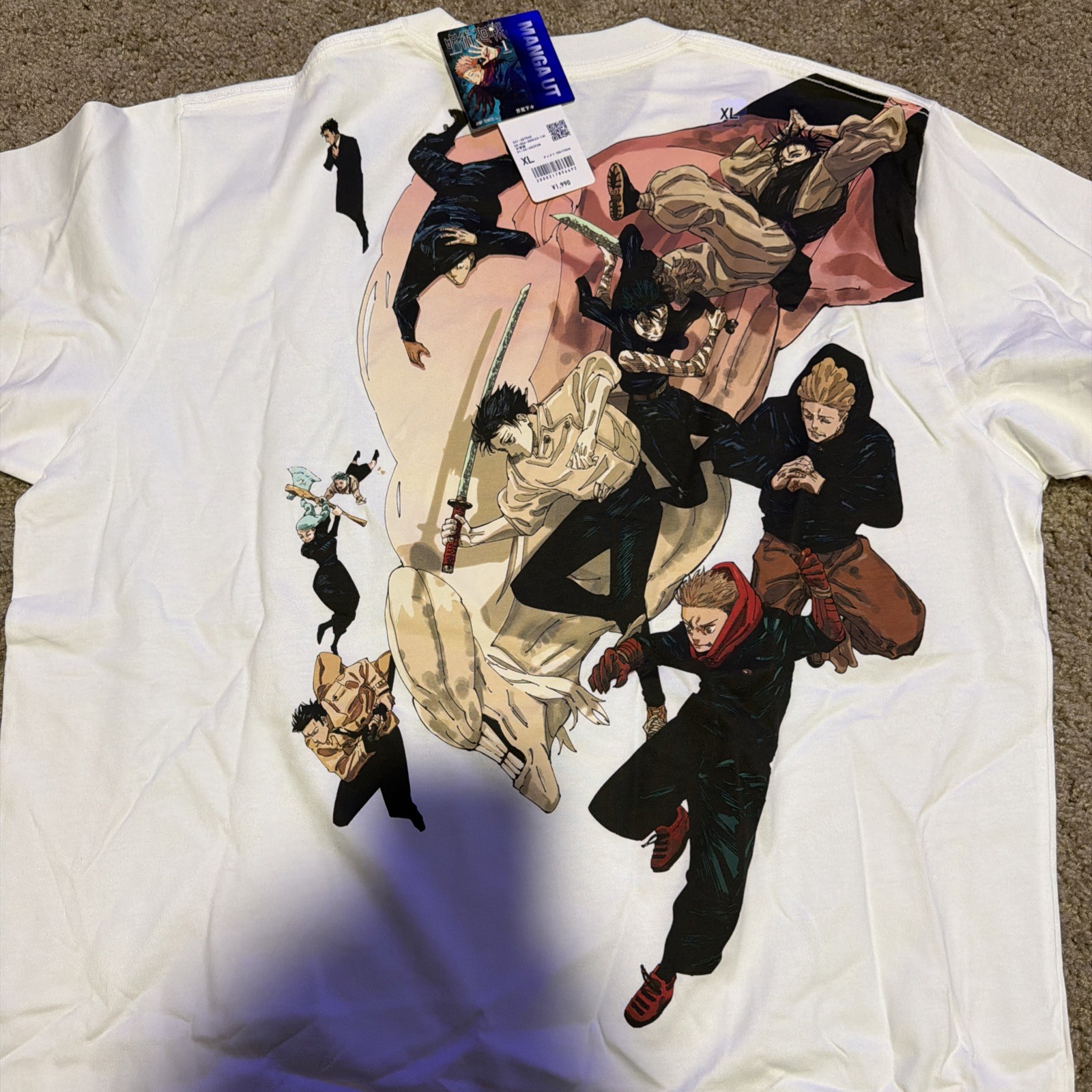 UNIQLO Shueisha 100th Anniversary UT Jujutsu Kaisen Graphic T-Shirt White XL