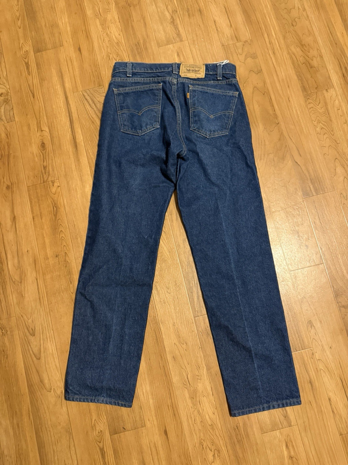 Levi’s Men’s 505 Series Regular Fit Straight Leg Dark Wash Blue Denim Jeans