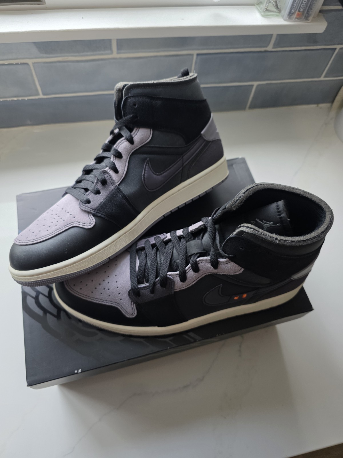 Nike Air Jordan 1 Mid Craft Inside Out “Black Cement Grey” DM9652-001 Men’s 12