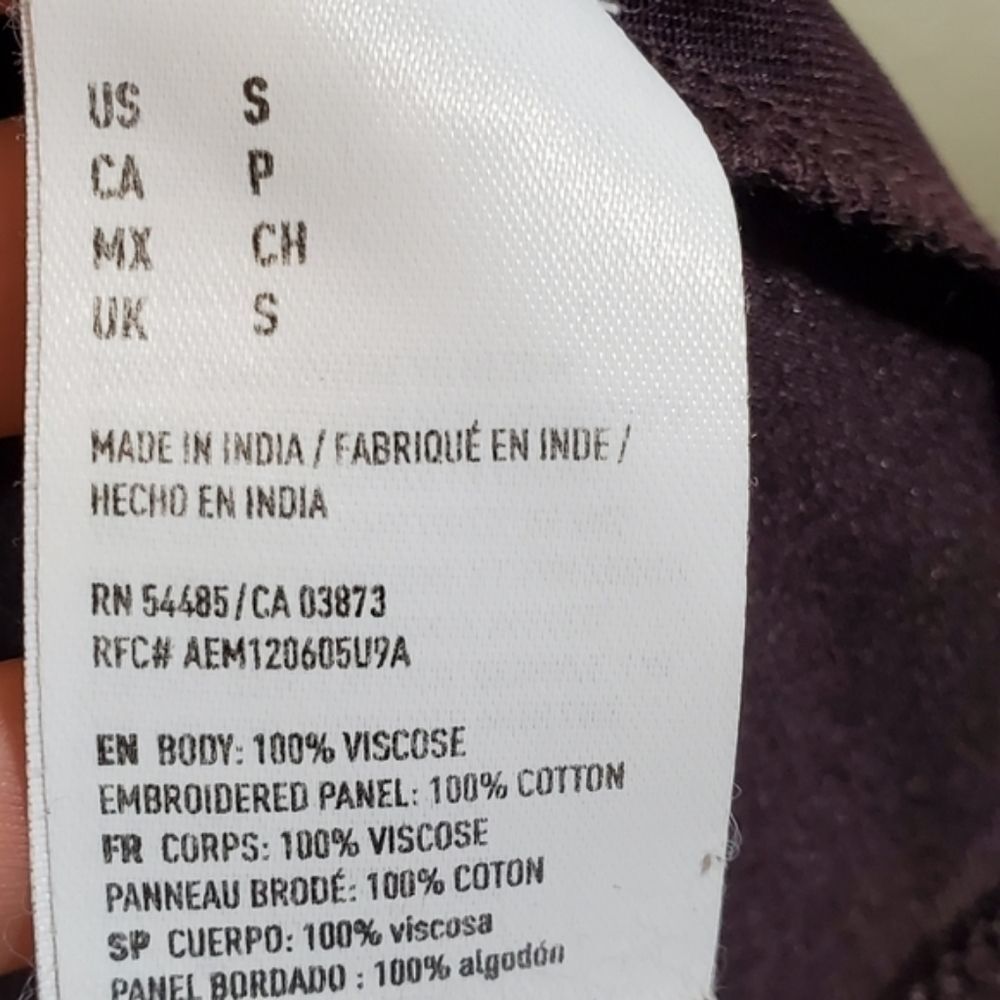 American eagle purple crocheted lace sun dress