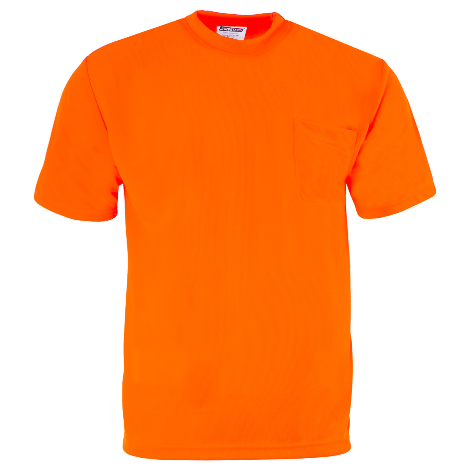 Hi Vis Orange Safety T Shirts Fast Drying Short Sleeve JORESTECH