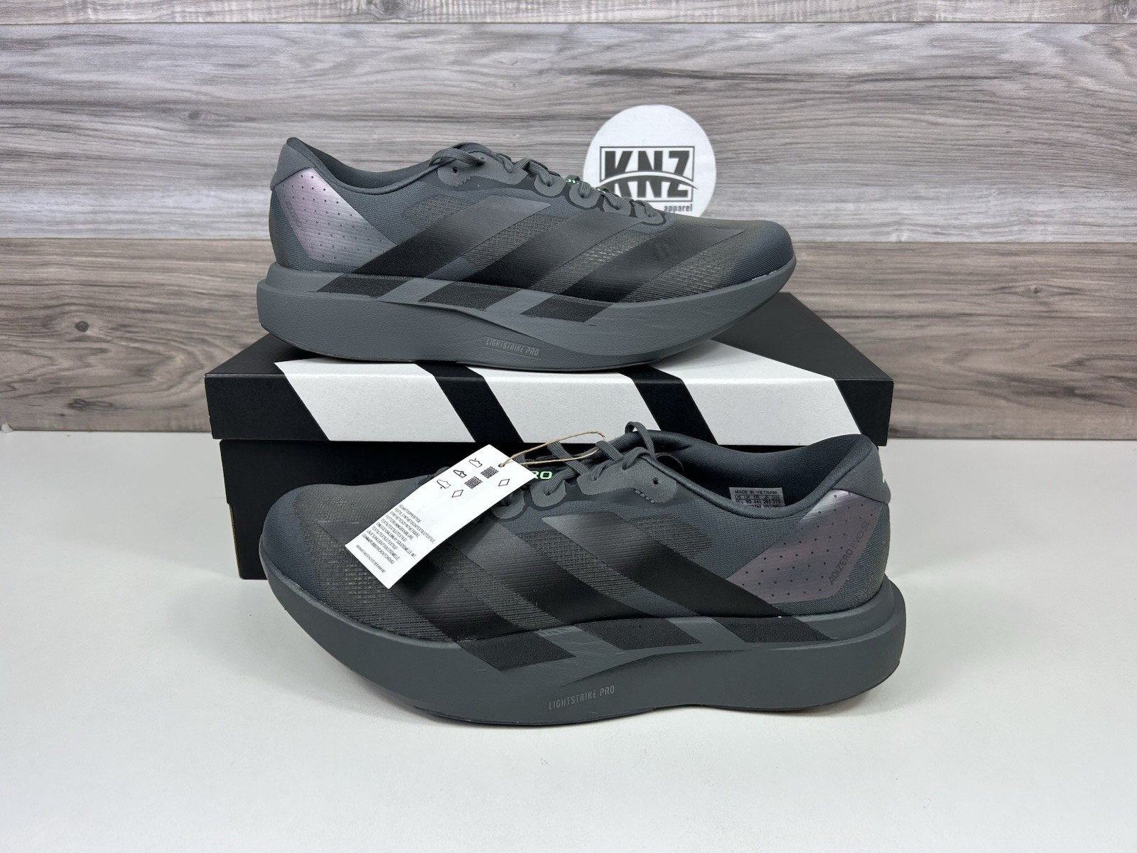 *Adidas ADIZERO EVO SL Grey Five Black Lime (KJ1364) Authentic Men’s Running