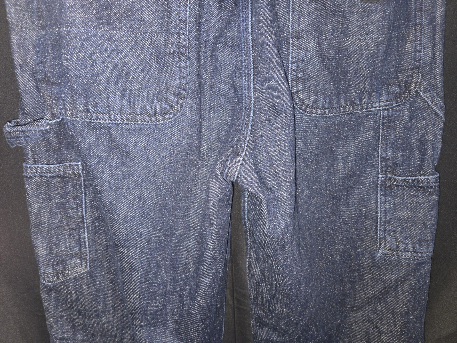 American Eagle 31×30 Athletic Loose Carpenter Jeans Double Knee Indigo Shatter