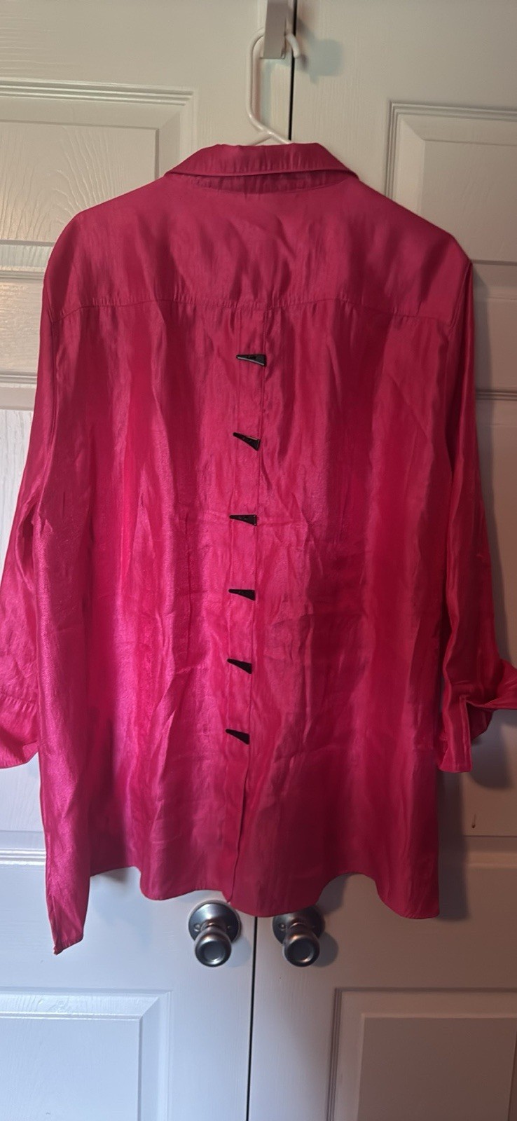 EUC Multiples Brand Plus Women’s Shackedt Jacket Shirt 2x Pink Fuschia Toggle
