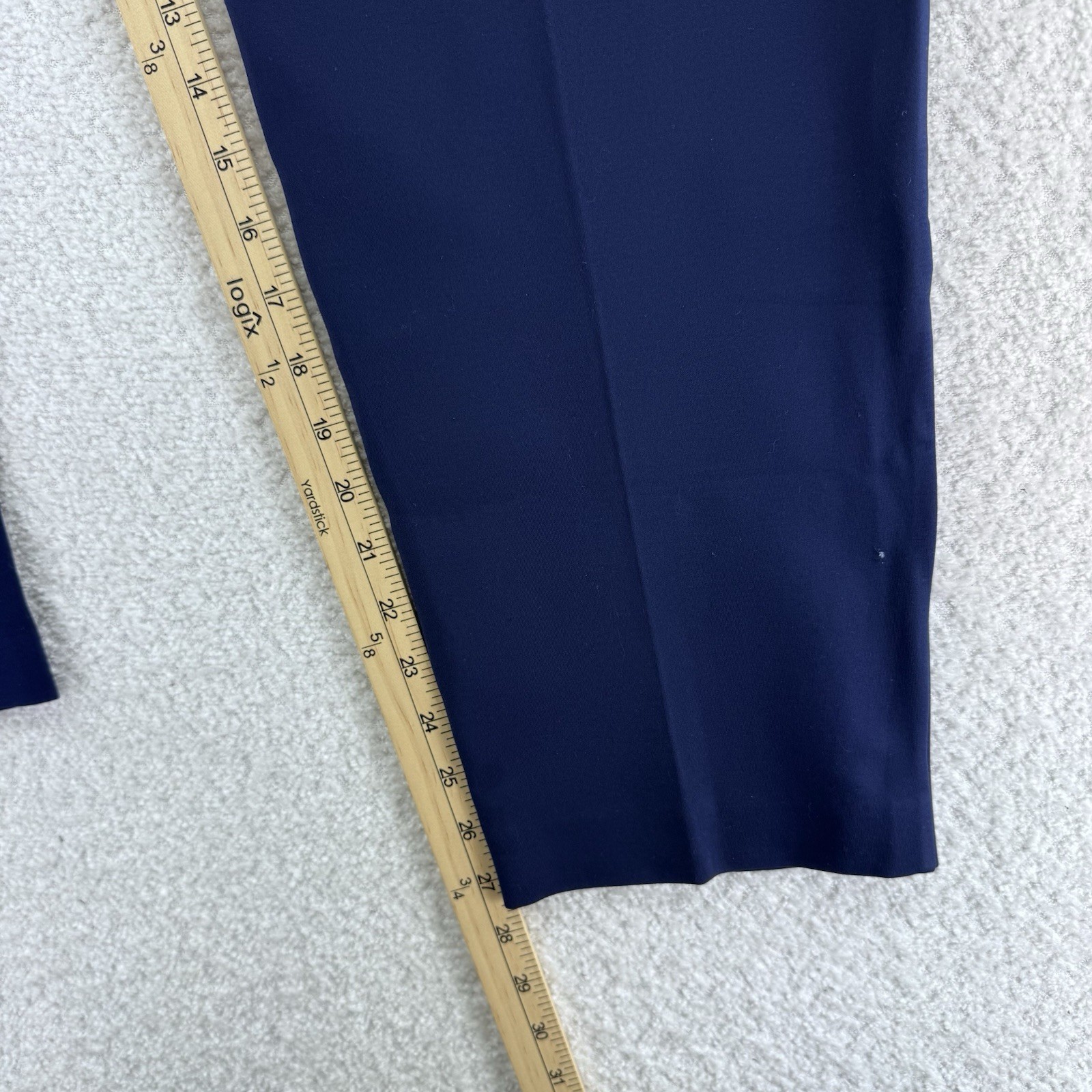 GRAVER Susan Graver Status Stretch Slim Leg Ankle Pants Size 1X Navy Blue