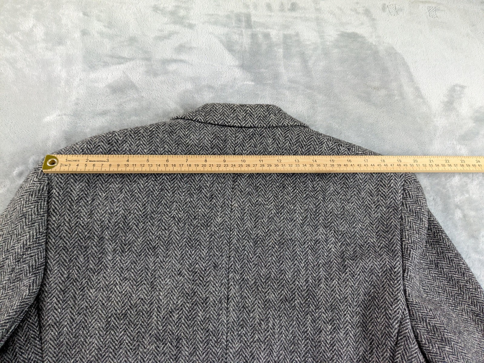 Harris Tweed Blazer Mens 40 Regular Herringbone Scotland Wool Sport Coat READ