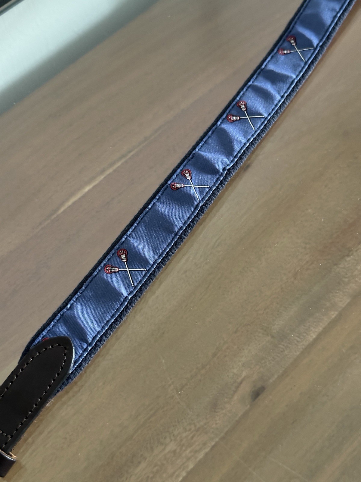 Vineyard Vines Lacrosse Club Belt Size 26 Made USA Canvas Leather Brass