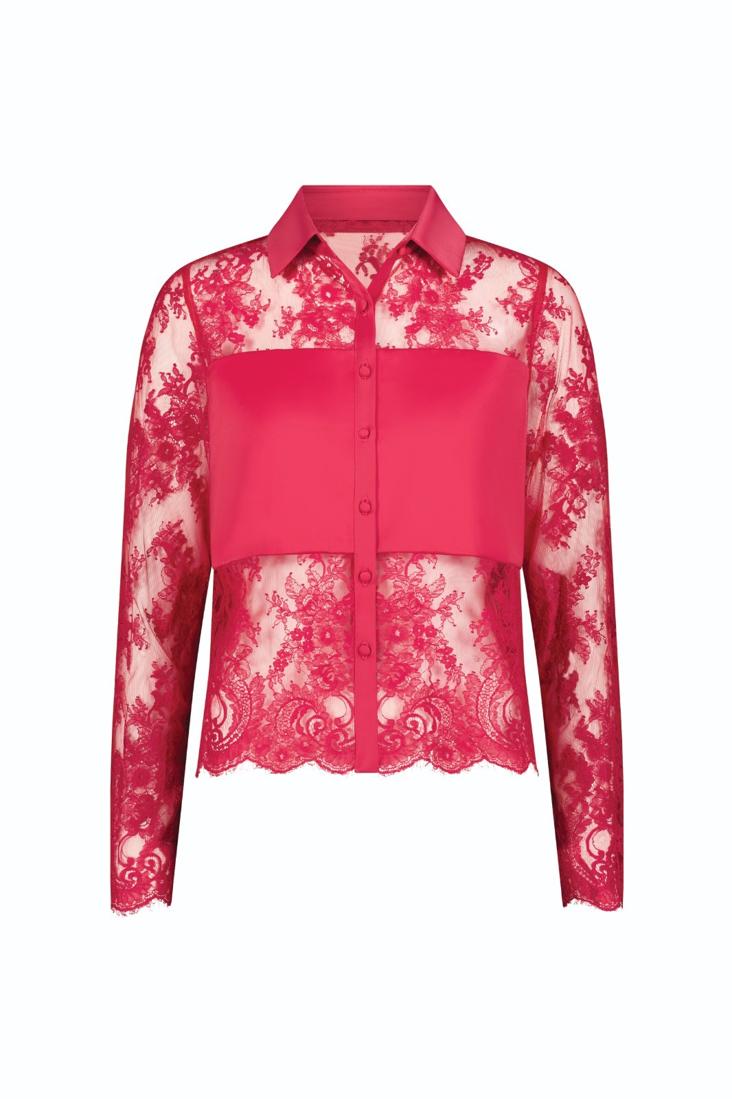 Vienna Lace Blouse Fuchsia THE NOLI SHOP