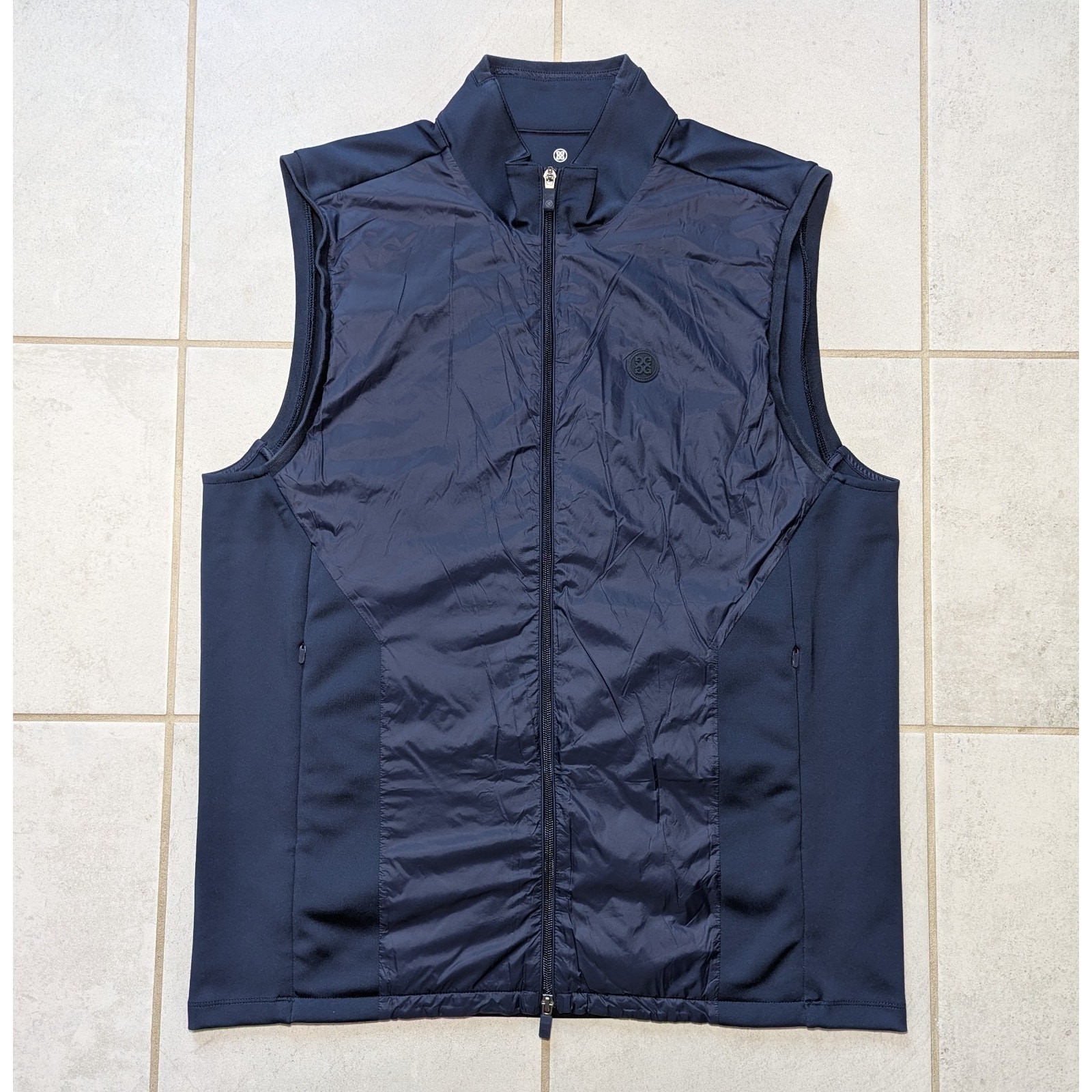G/Fore Men’s Large Interlock Performer Vest Stretch Tech Twighlight Navy Blue