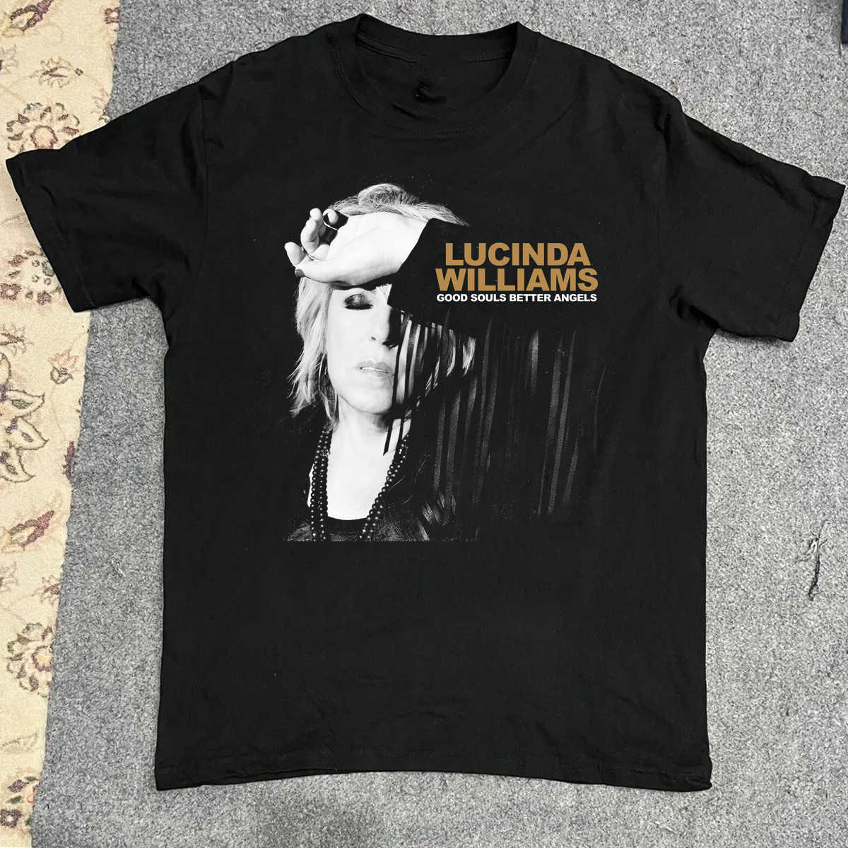 Lucinda Williams Good Souls Better Angels T Shirt Black All Size AT63