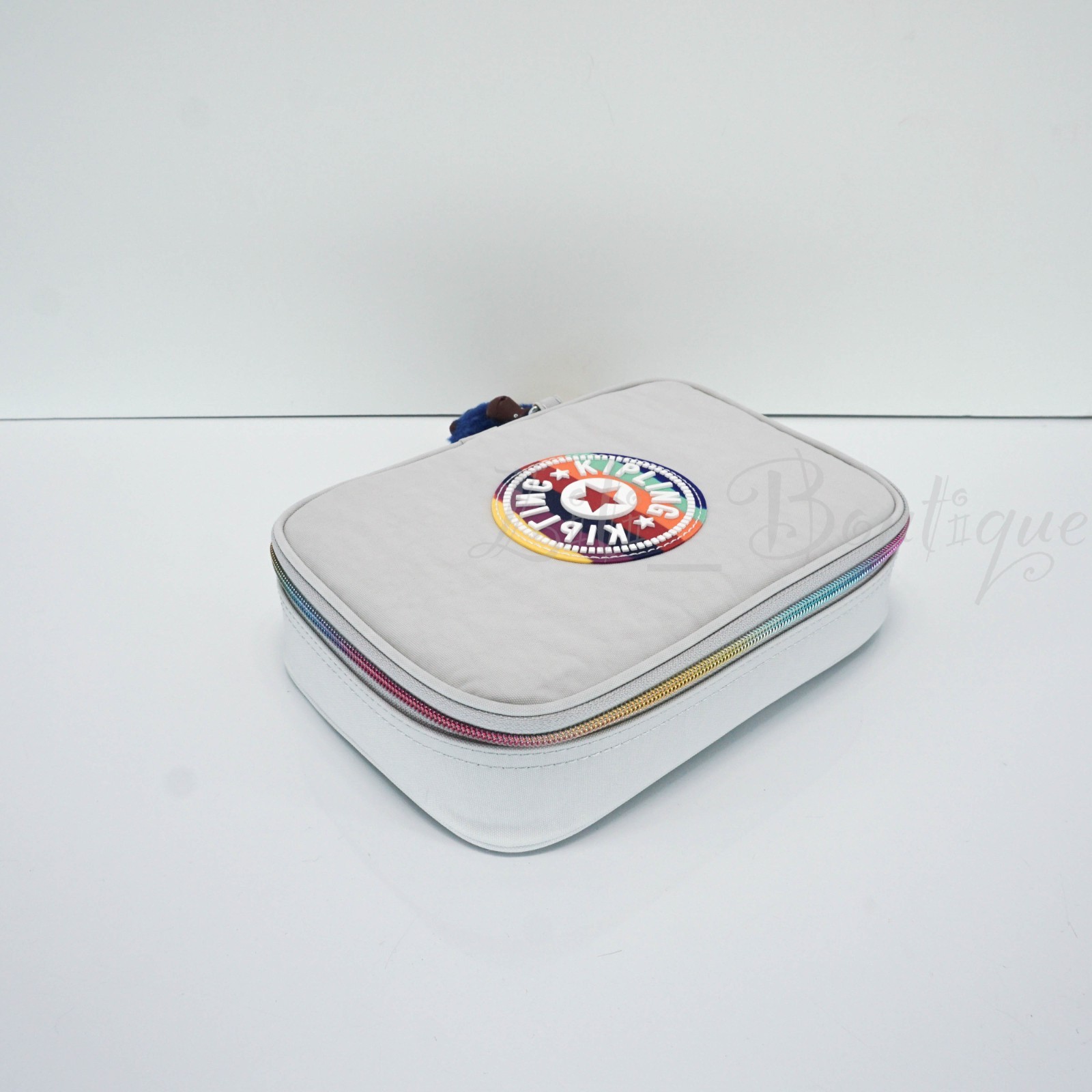 Kipling 100 Pens Case Pencil Accessory Polyamide KI1960 Truly Grey Rainbow NWT