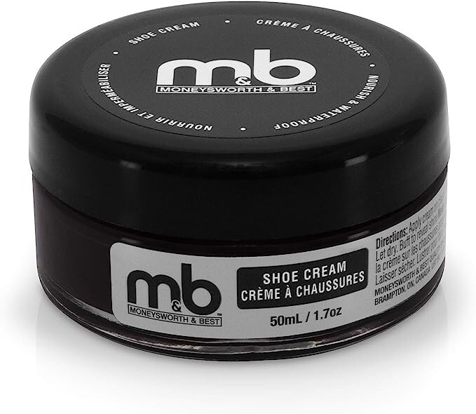 Moneysworth & Best Leather Boot & Shoe Cream Polish – Dark Brown 1.55 oz (50ml)