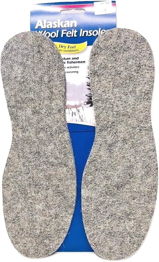 J.T Foote Alaskan Winter Wool Felt insoles 1 Pair – Pick Sizes From 7 – 13