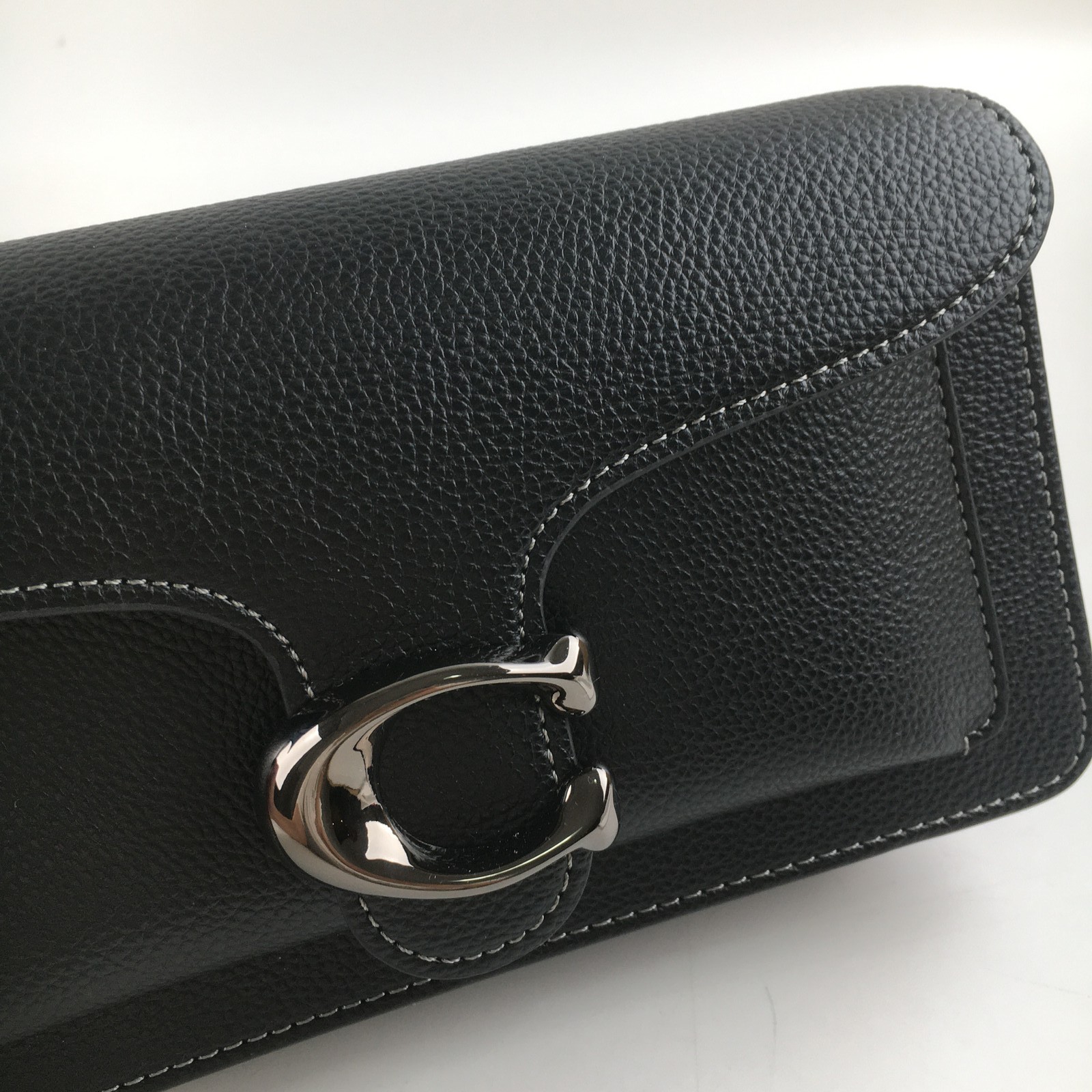 Coach Tabby Shoulder Bag 20 CM546 Black Pebble Leather 2WAY Outlet New Japan